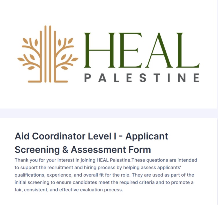 Aid Coordinator, Level I flyer