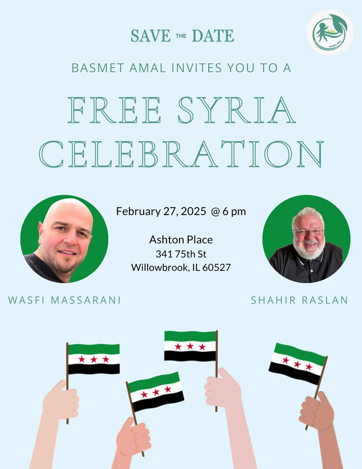 Basmet Amal invites you to a Free Syria Celebration