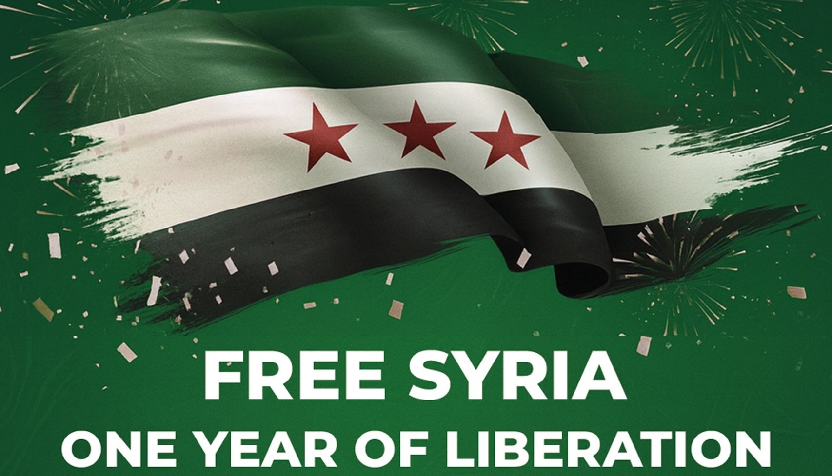FREE SYRIA - One year of Liberations Banner